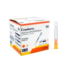 CRANBERRY - Aguja Hipodermica 25g X 5/8 - Caja 100 Unds