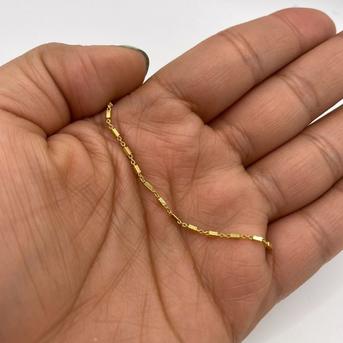 GENERICO - Pulsera Raya Delgada Elegante S925 Baño En Oro + Caja Regalo