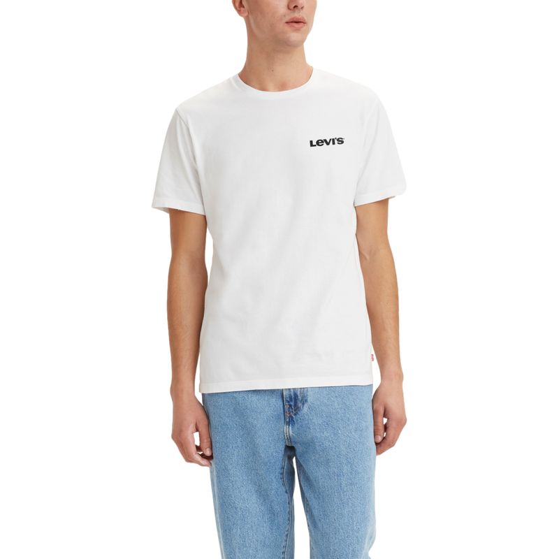 LEVIS - Polera Hombre Cuello Redondo Gráfica Blanco Levis