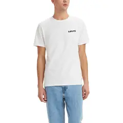 LEVIS - Polera Hombre Cuello Redondo Gráfica Blanco