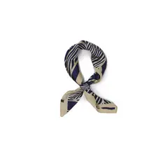 GENERICO - Pañuelo seda corto rayas ramas Accesoria