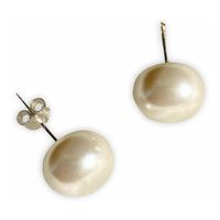 Aros Perla Río Blanca 10 Mm Plata Ley 925 Mas Estuche.