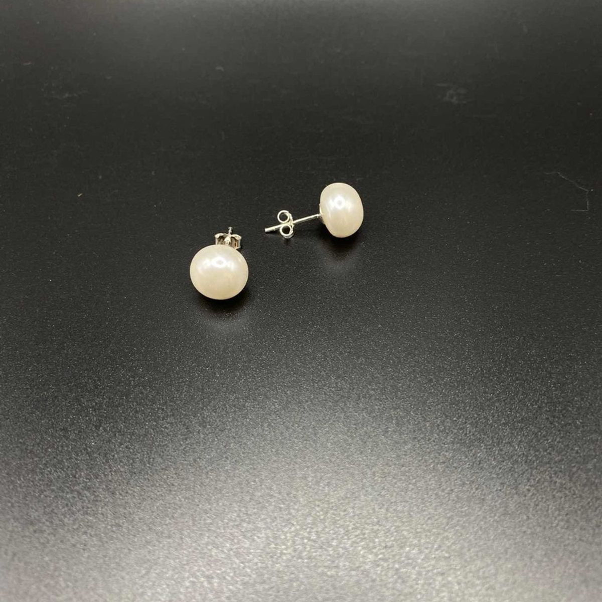 GENERICO - Aros Perla Río Blanca 10 Mm Plata Ley 925 Mas Estuche.