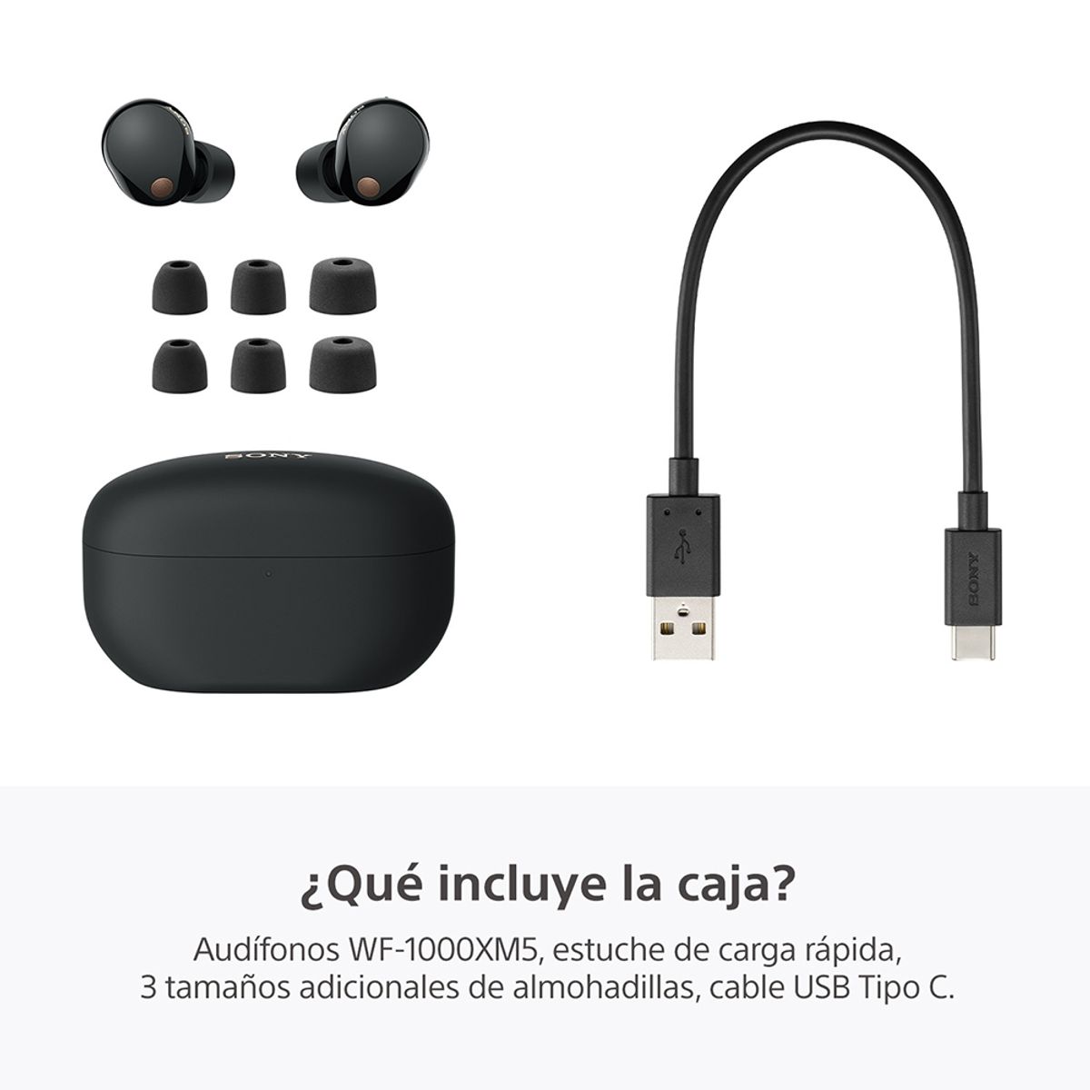 SONY - Audífonos Bluetooth Noise Cancelling WF-1000XM5