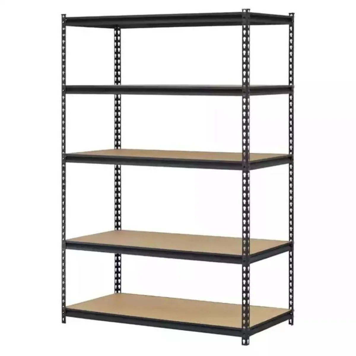 METALBREIN - Estante Metálico 180x120x60 cm Negro - 5 niveles - 600kg - Metalbrein.