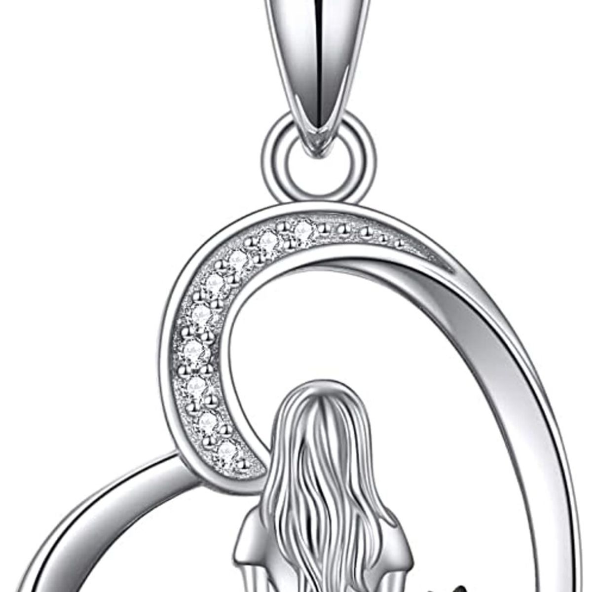 GENERICO - Collar plata 925 mujer dos gatos