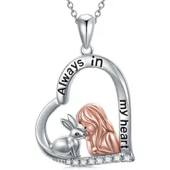 GENERICO - Collar mujer conejo mascota plata 925
