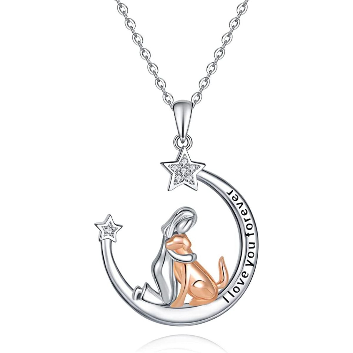 GENERICO - Collar mujer perro mascota plata 925