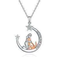 Collar mujer perro mascota plata 925