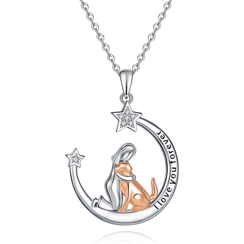 GENERICO - Collar mujer perro mascota plata 925