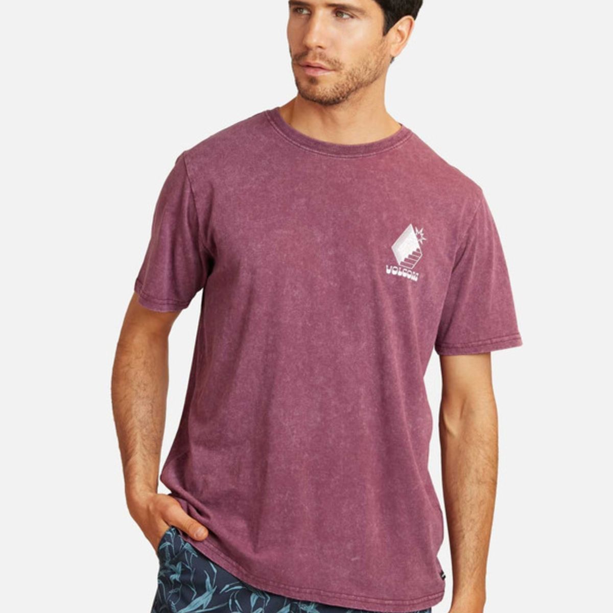VOLCOM - Polera Stairway Acid Sst Burdeo Hombre Volcom.