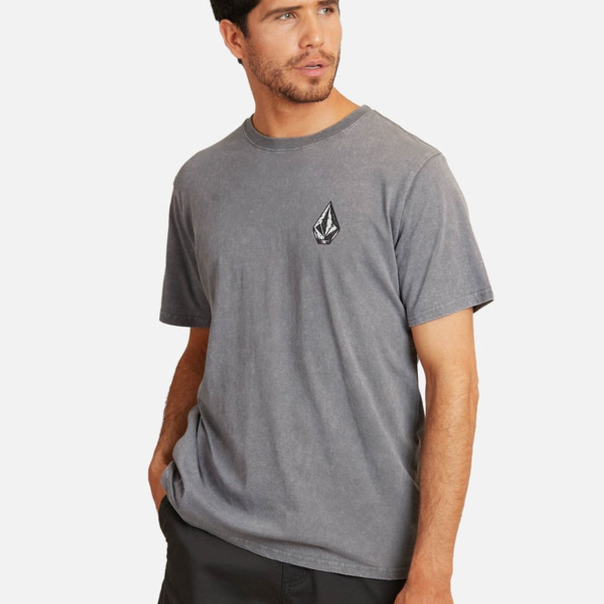 VOLCOM - Polera Ranchero Acid Sst Gris Hombre Volcom