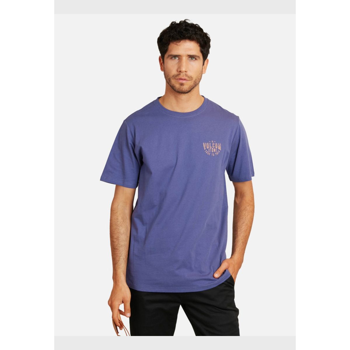 VOLCOM - Polera Stone True To This Sst Morado Hombre Volcom.