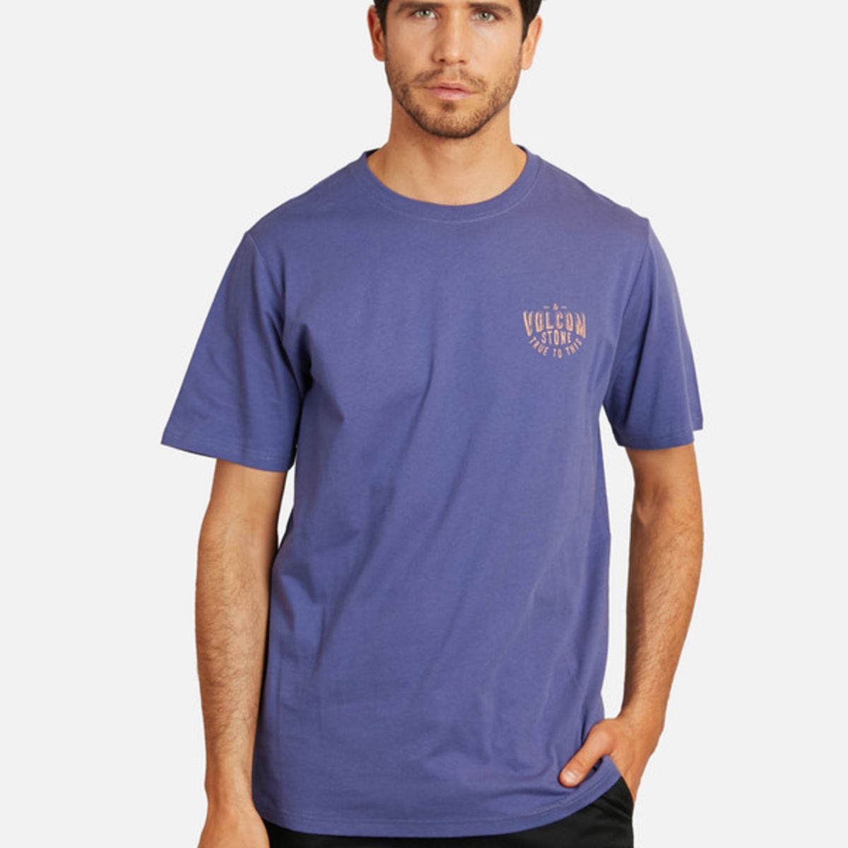 VOLCOM - Polera Stone True To This Sst Morado Hombre Volcom.