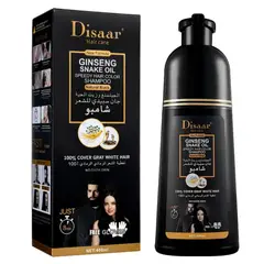 DISAAR - Shampoo Colorante Tinte Cubre Canas Negro