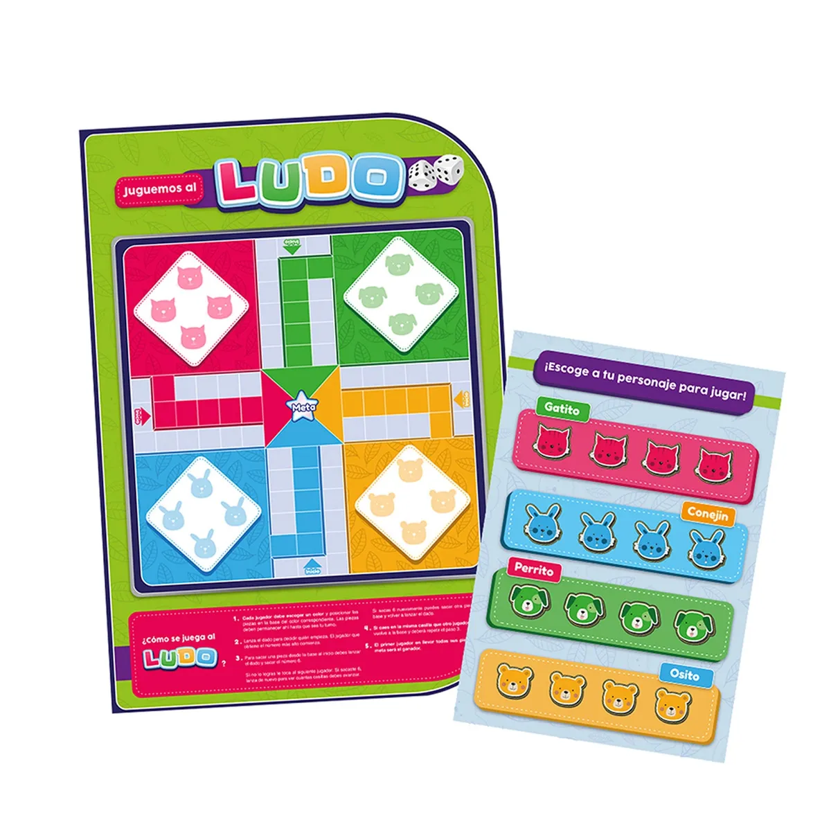 ADETEC - Juego De Mesa Ludo Laminas Magnetica Incluye Dados