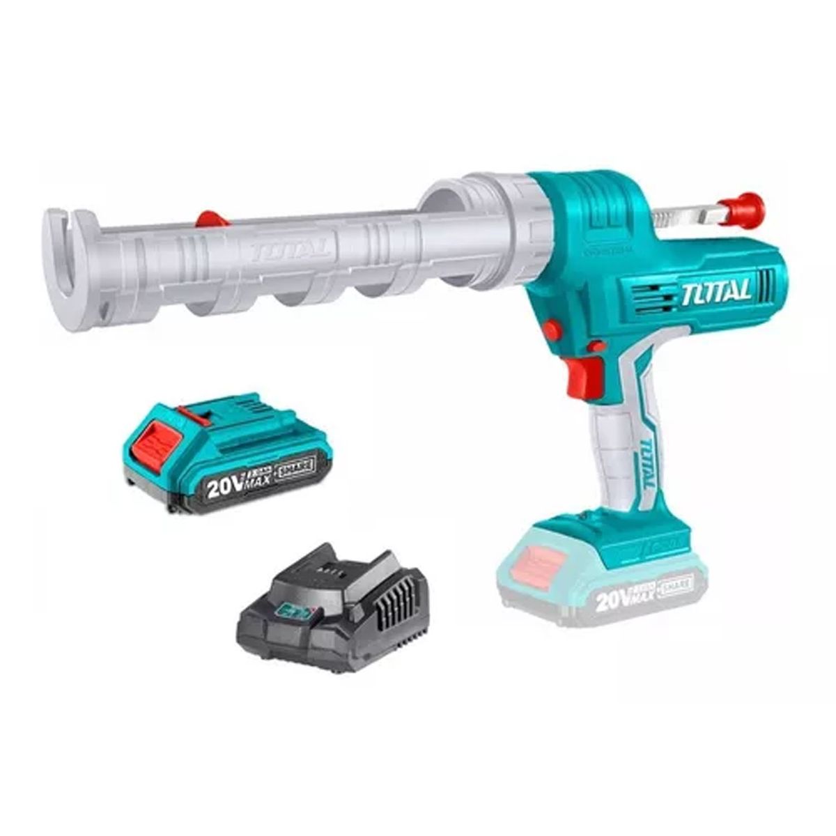 TOTAL TOOLS - Pistola Calafatera Inalambrica 20v Bateria Cargador Total TCGLI200122