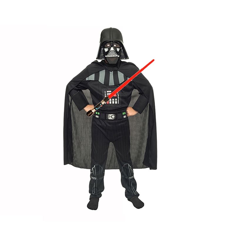 TODODISFRACESCHILE - Disfraz Darth Vader Star Wars con Sable Talla 4-6 años