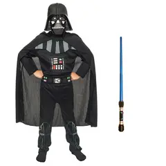 TODODISFRACESCHILE - Disfraz Darth Vader Star Wars con Sable Talla 4-6 años
