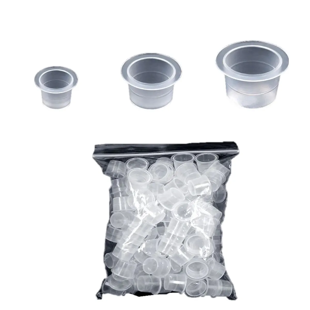 GENERICO - Cups de tinta para tatuaje 100 UNDS- TALLA M.