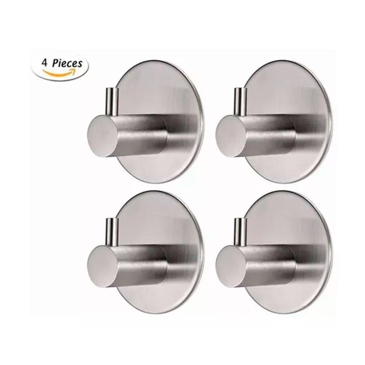 GENERICO - Ganchos Adhesivos Impermeables De Acero Inoxidable Plateado