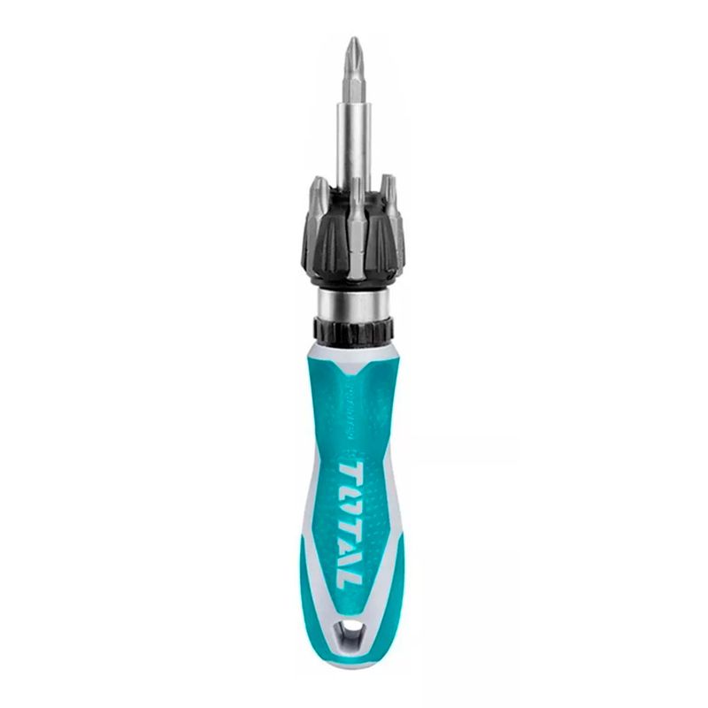 TOTAL TOOLS - Kit Set Juego Destornillador Ratchet 8 Pcs Total Tacsd30086