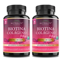 Biotina + Colageno + Zinc + Vitaminas E & C ++ Lf 180 Caps 2x90.