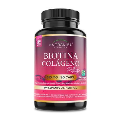 Imagen 2 del producto Biotina + Colageno + Zinc + Vitaminas E & C ++ Lf 180 Caps 2x90.