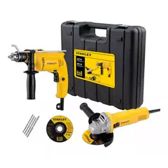 STANLEY - Kit Esmeril Angular Taladro Percutor Shg6620ka-b2c