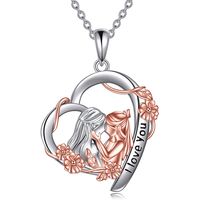 Collar mamá hija plata 925