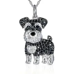 GENERICO - Collar perro schnauzer plata 925