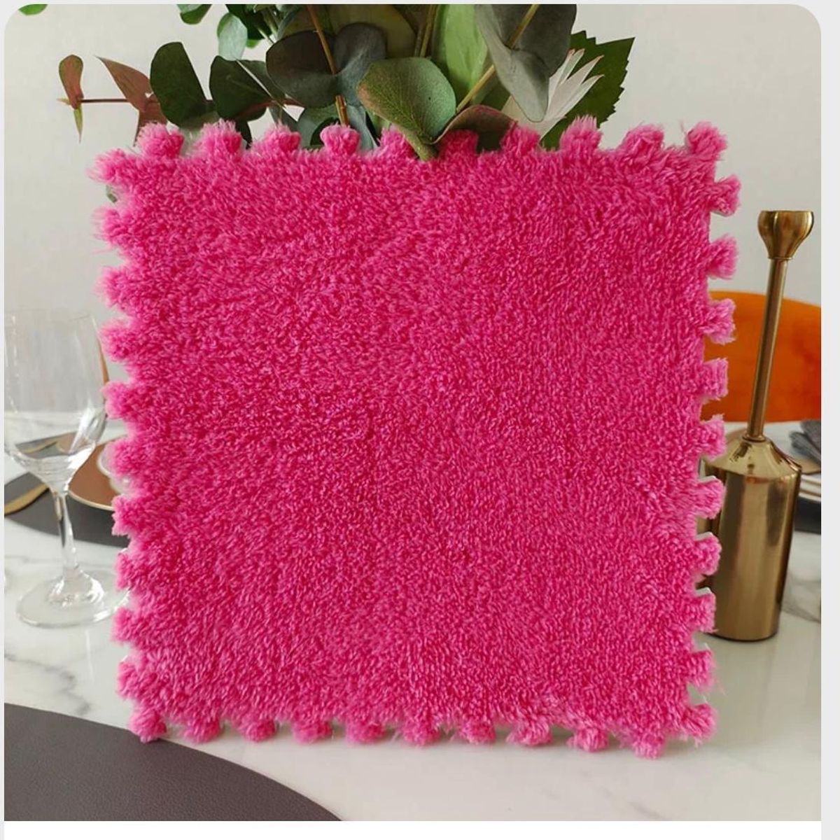 GENERICO - Set 10 Alfombras Goma Eva Peluda Niños Piso Felpa 30x30cm