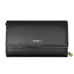 RIVIERA - Bolso Clutch Ecocuero Negro