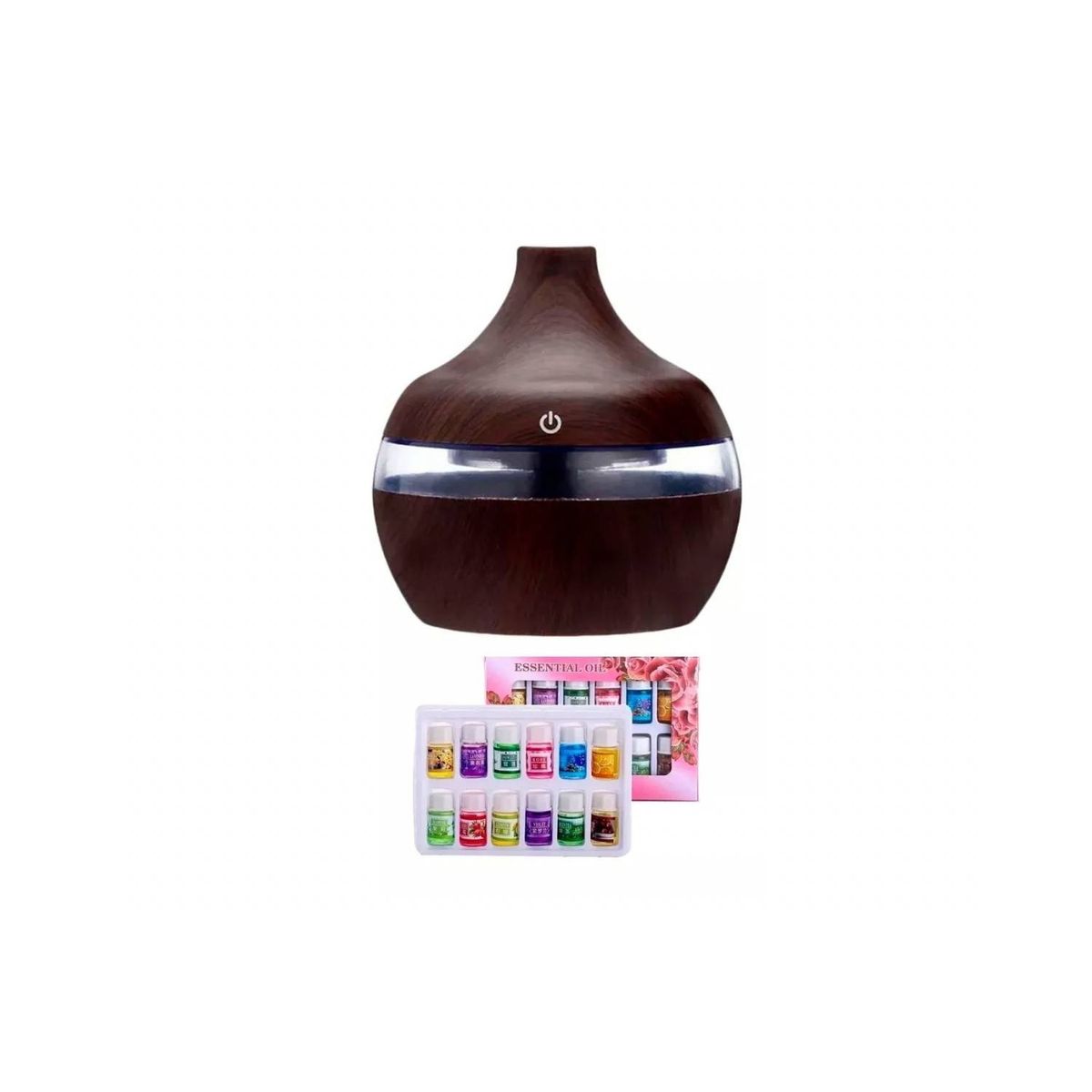 GENERICO - Humidificador Aromatizador Usb Rgb Difusor + 12 Esencias.