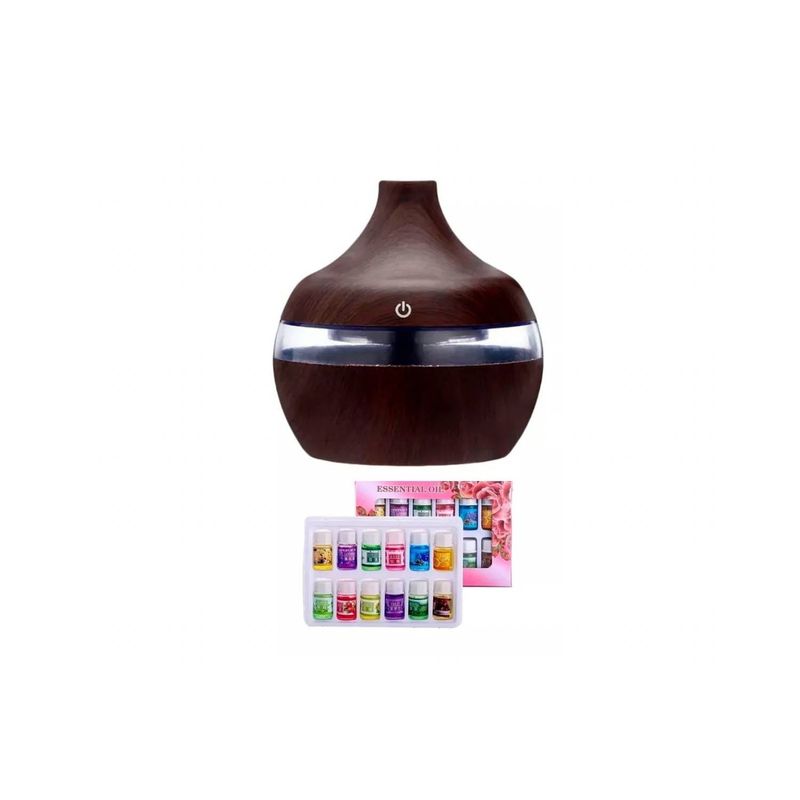 GENERICO - Humidificador Aromatizador Usb Rgb Difusor + 12 Esencias.