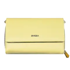 RIVIERA - Bolso Clutch ecocuero  Amarillo