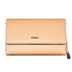 RIVIERA - Bolso Clutch ecocuero Beige