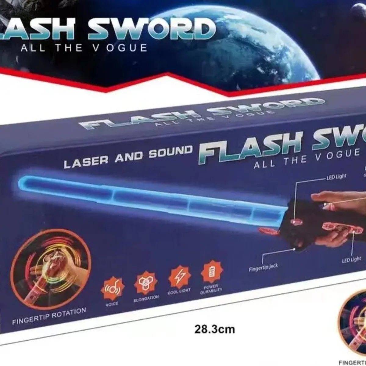 GENERICO - Espada Laser RGB Luminosa Recargable USB Sonido Retractil