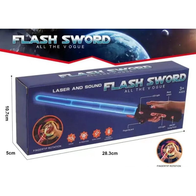 GENERICO - Espada Laser RGB Luminosa Recargable USB Sonido Retractil
