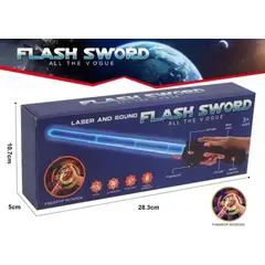 GENERICO - Espada Laser RGB Luminosa Recargable USB Sonido Retractil