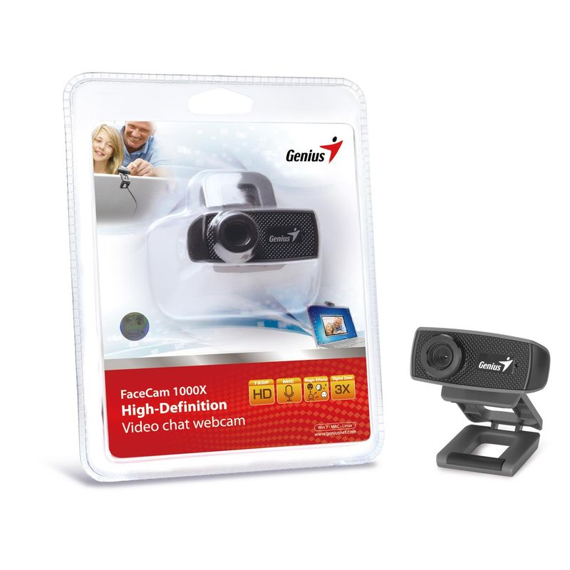 GENIUS - Genius webcam 1000X HD V2 1280x720 resolucion negra 1MP