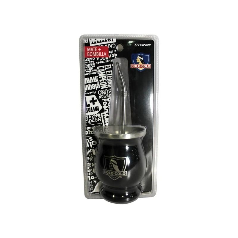 TITANIO - COLO COLO - MATE CON BOMBILLA - 200 ML - TITANIO