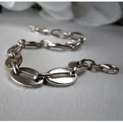 GENERICO - Pulsera de eslabones ovalados para mujer hecha en plata 950