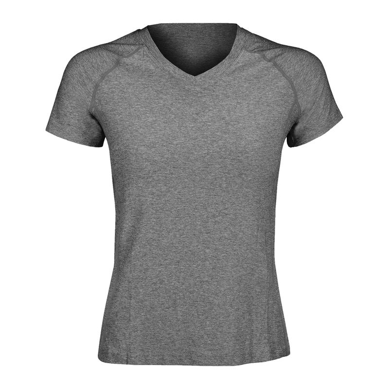 ANDESLAND OUTDOOR APPAREL - Polera Dry Fit Manga Corta Cuello V Gris Mujer