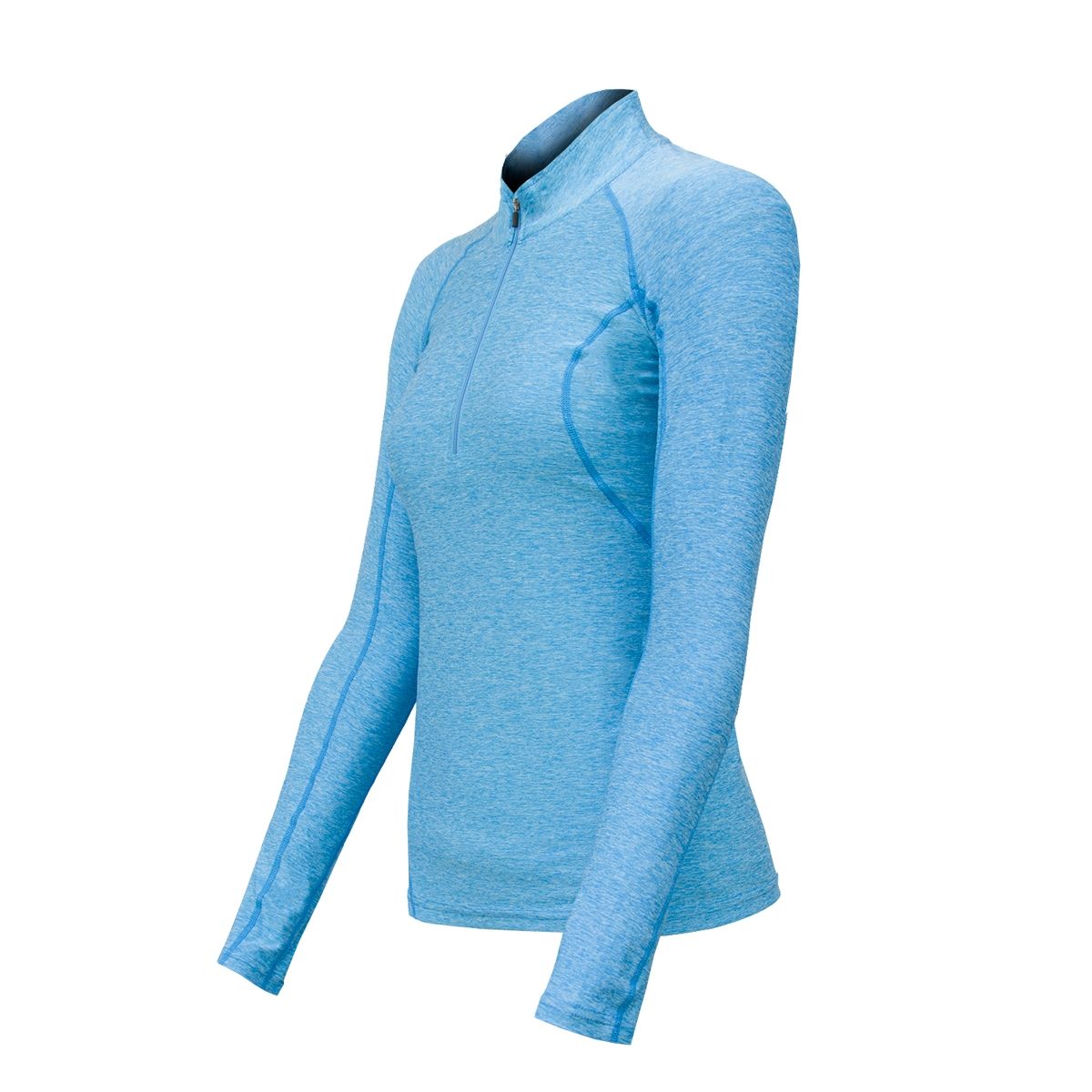 ANDESLAND OUTDOOR APPAREL - Polera Dry Fit Manga Larga Con Cierre Pale Calipso Mujer