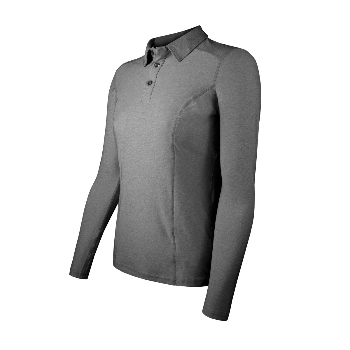 ANDESLAND OUTDOOR APPAREL - Polera Dry Fit Manga Larga Con Cuello Pale Gris Mujer