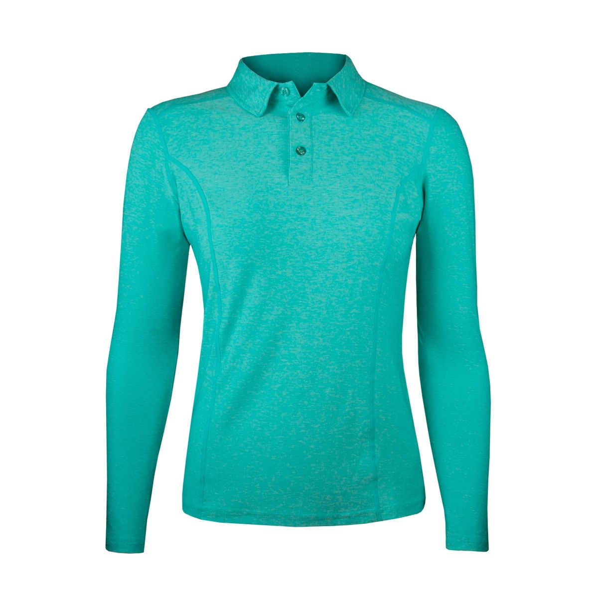 ANDESLAND OUTDOOR APPAREL - Polera Dry Fit Manga Larga Con Cuello Pale Turquesa Mujer