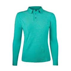 ANDESLAND OUTDOOR APPAREL - Polera Dry Fit Manga Larga Con Cuello Pale Turquesa Mujer