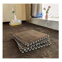 Set 10 Alfombras Goma Eva Peluda Niños Piso Felpa 30x30cm