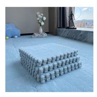 Set 10 Alfombras Goma Eva Peluda Niños Piso Felpa 30x30cm